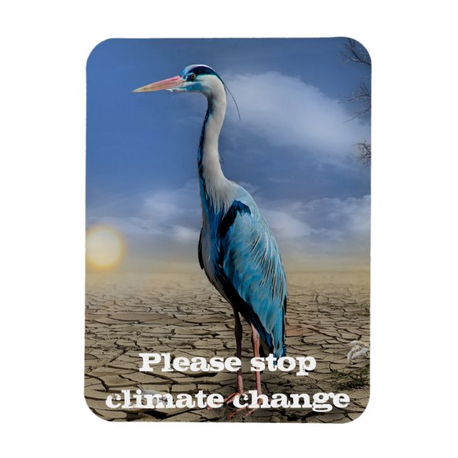 Blue heron in a drought magnet (Vertical)