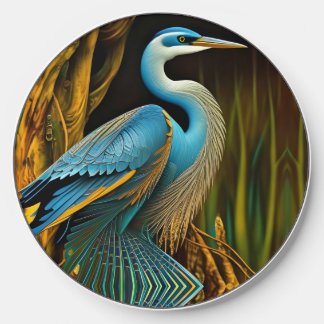 Blue Heron in Reeds Wireless Charger