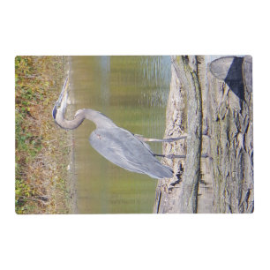 Blue Heron laminated placemat
