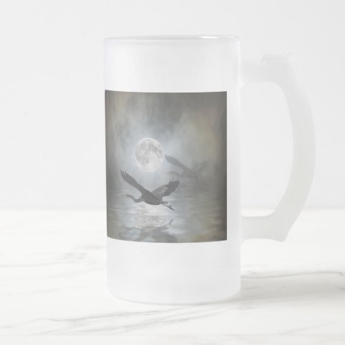 Blue Heron  Moon Wildlife Fantasy Drink Mug