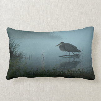 Blue Heron Morning Lumbar Style Pillow