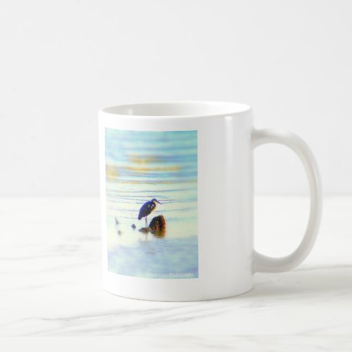 blue heron mug