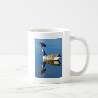 Blue Heron on Duck Decoy by Artist William Bock Coffee Mug
