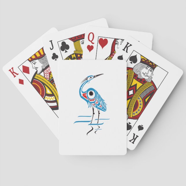 Blue Heron Playing Cards (Back)