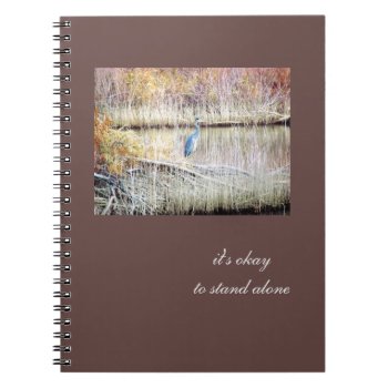 Blue Heron Standing Alone Journal by bluerabbit at Zazzle