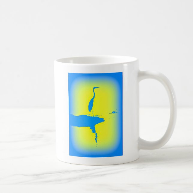 blue heron sunrise coffee mug (Right)