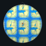 blue heron sunrise dartboard<br><div class="desc">blue heron with yellow</div>