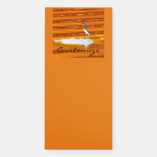 blue heron sunrise Thunder_Cove Magnetic Notepad