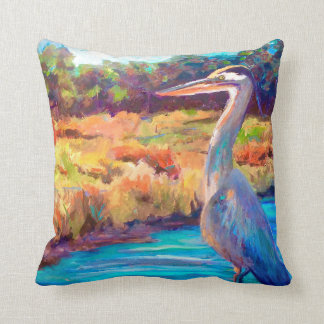 Blue Heron Throw Pillow