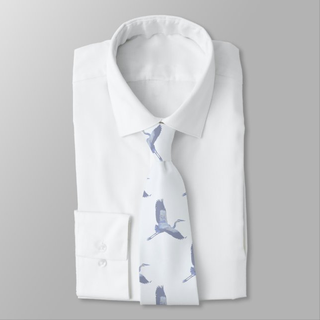 Blue Heron Tie for Women & Men (Tied)