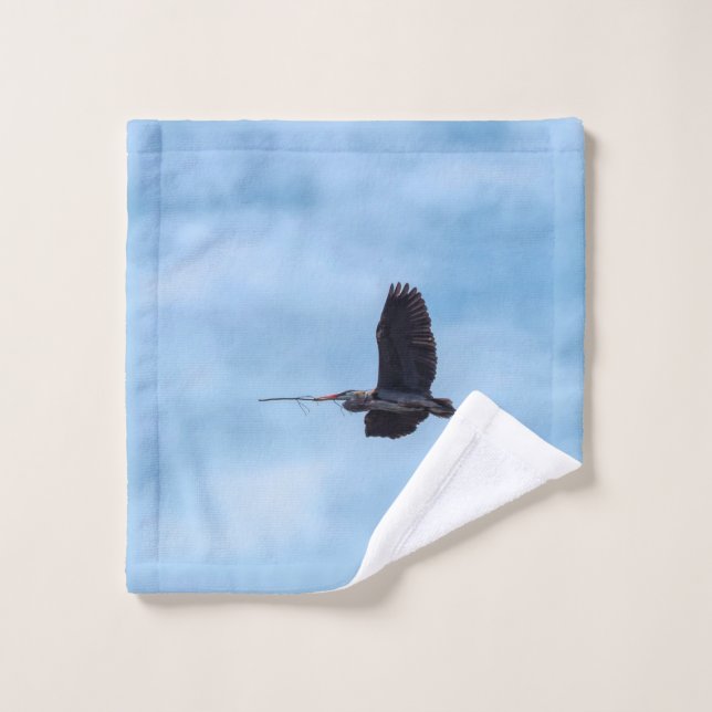 Blue Heron Wash Cloth (Wash Cloth)