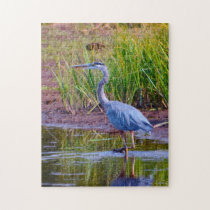 Blue Heron Yellowstone. Jigsaw Puzzle