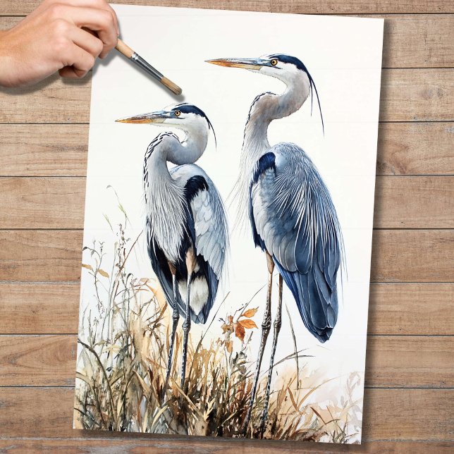 Blue Herons 3 Decoupage Paper (Creator Uploaded)