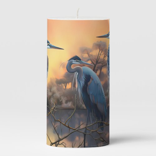 Blue Herons Candle