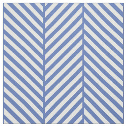 Blue Herringbone Large Scale Fabric