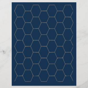 Blue Hexagonal paper