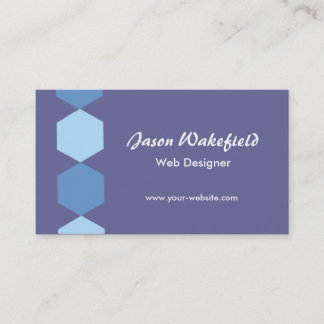 Blue Hexagons Business Card
