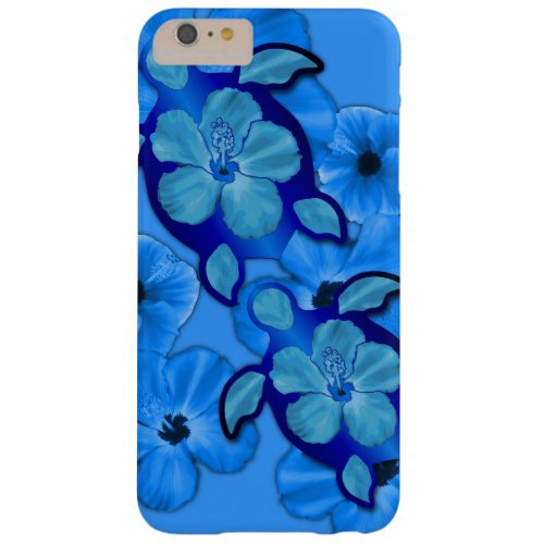 Blue Hibiscus And Honu Turtles Barely There iPhone 6 Plus Case