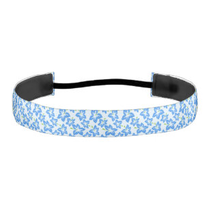 Blue Hibiscus, Blue Flowers, Pattern Of Flowers Athletic Headband