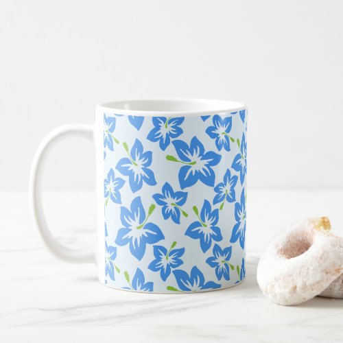 Blue Hibiscus Blue Flowers Pattern Of Flowers Coffee Mug