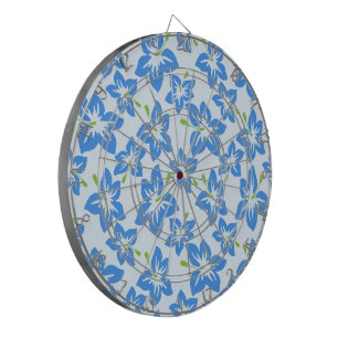 Blue Hibiscus, Blue Flowers, Pattern Of Flowers Dart Board