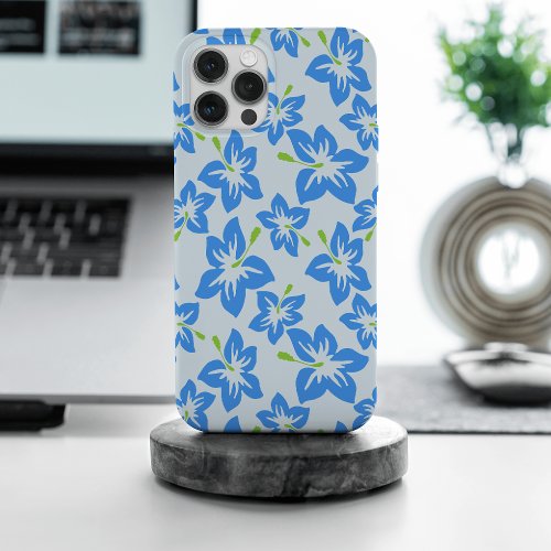 Blue Hibiscus Blue Flowers Pattern Of Flowers iPhone 15 Pro Max Case