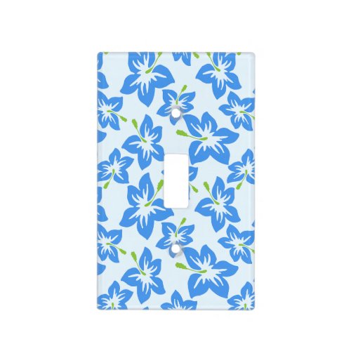 Blue Hibiscus Blue Flowers Pattern Of Flowers Light Switch Cover