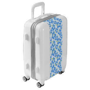 Blue Hibiscus, Blue Flowers, Pattern Of Flowers Luggage