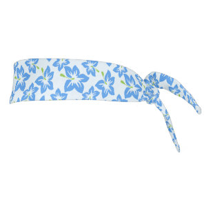 Blue Hibiscus, Blue Flowers, Pattern Of Flowers Tie Headband