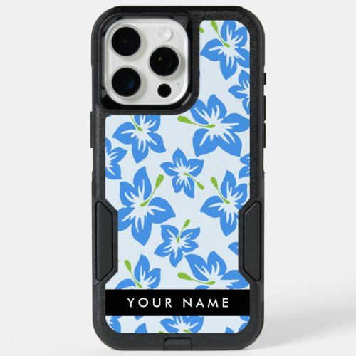 Blue Hibiscus Blue Flowers Your Name iPhone 15 Pro Max Case