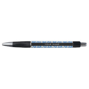 Blue Hibiscus, Blue Flowers, Your Name Pen