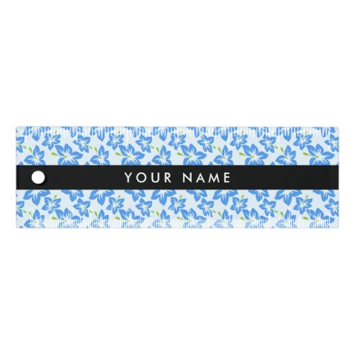 Blue Hibiscus Blue Flowers Your Name Ruler