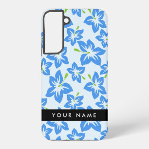 Blue Hibiscus, Blue Flowers, Your Name Samsung Galaxy S22+ Case