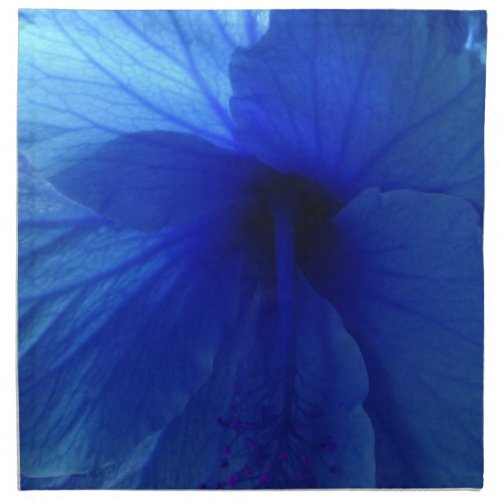 Blue Hibiscus Flower Cloth Napkin