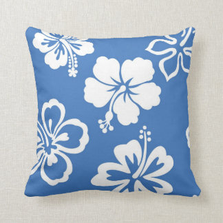 Blue Hibiscus Pillow