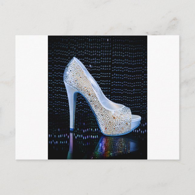 Blue High Heel Postcard (Front)
