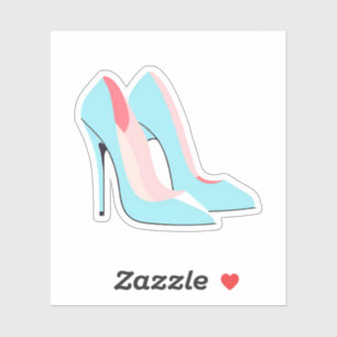 Blue High Heels Sticker