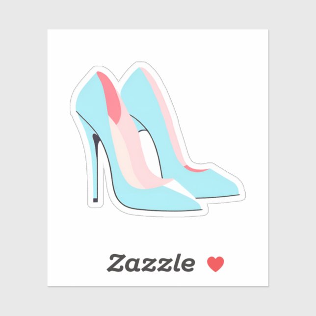Blue High Heels Sticker (Sheet)