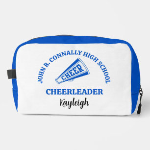 Blue High School Cheerleader Personalized Dopp Kit