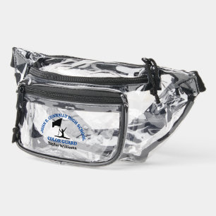 Blue High School Color Guard Personalized Clear Fanny Pack