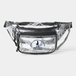 Blue High School Drill Team Dancer Personalized Clear Fanny Pack