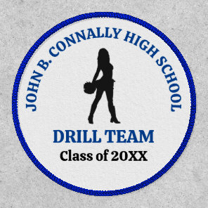 Blue High School Drill Team Dancer Personalized Patch