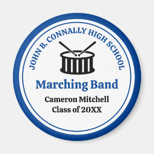 Blue High School Marching Band Customizable Magnet