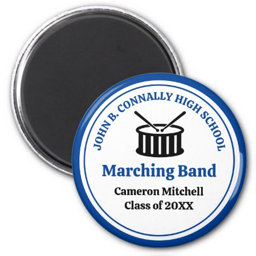 Blue High School Marching Band Customizable Magnet