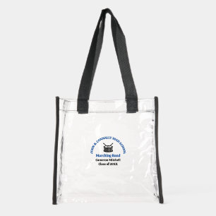 Blue High School Marching Band Customized Clear Tote Bag