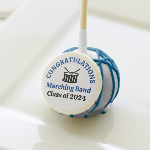 Blue High School Marching Band Graduation Party Cake Pops