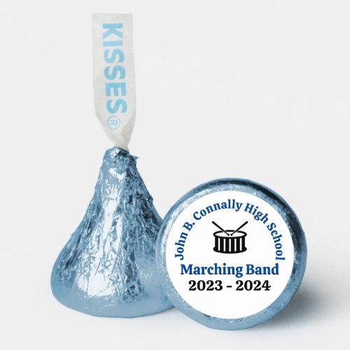 Blue High School Marching Band Graduation Party Hersheys Kisses