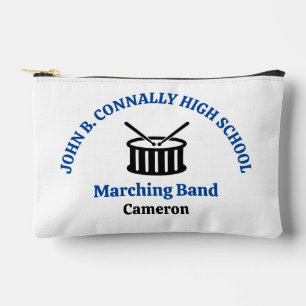 Blue High School Marching Band Personalized Accessory Pouch