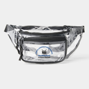 Blue High School Marching Band Personalized Clear Fanny Pack