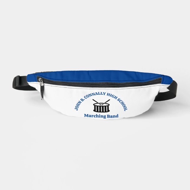 Blue High School Marching Band Personalized Fanny Pack (Front)